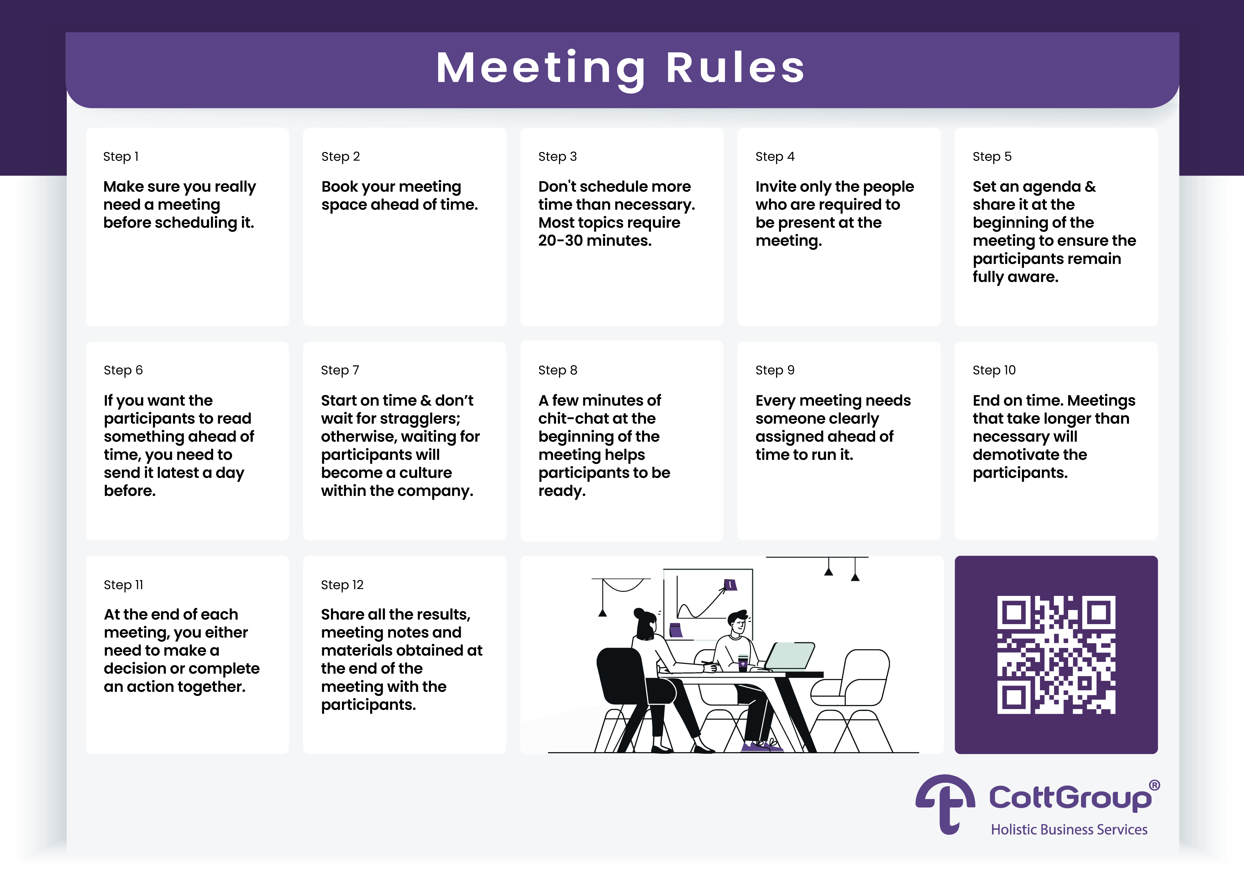 12 Golden Rules For Productive Meetings - Infographic