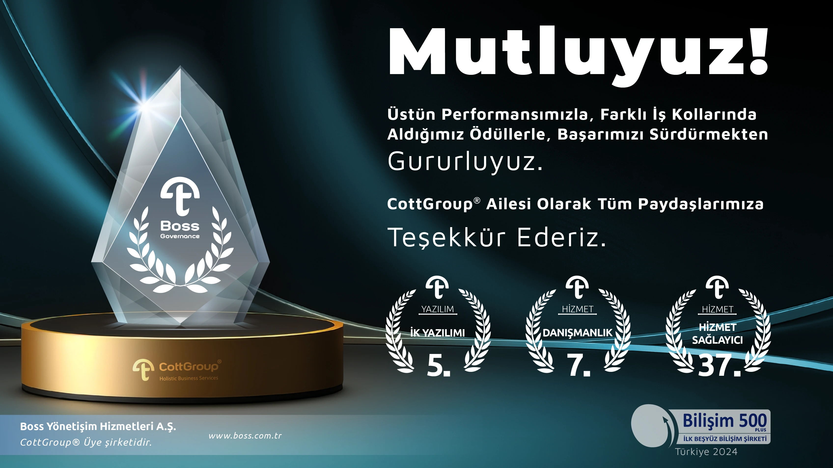 Boss Yönetişim - Bilişim 500 Ödülleri 2024
