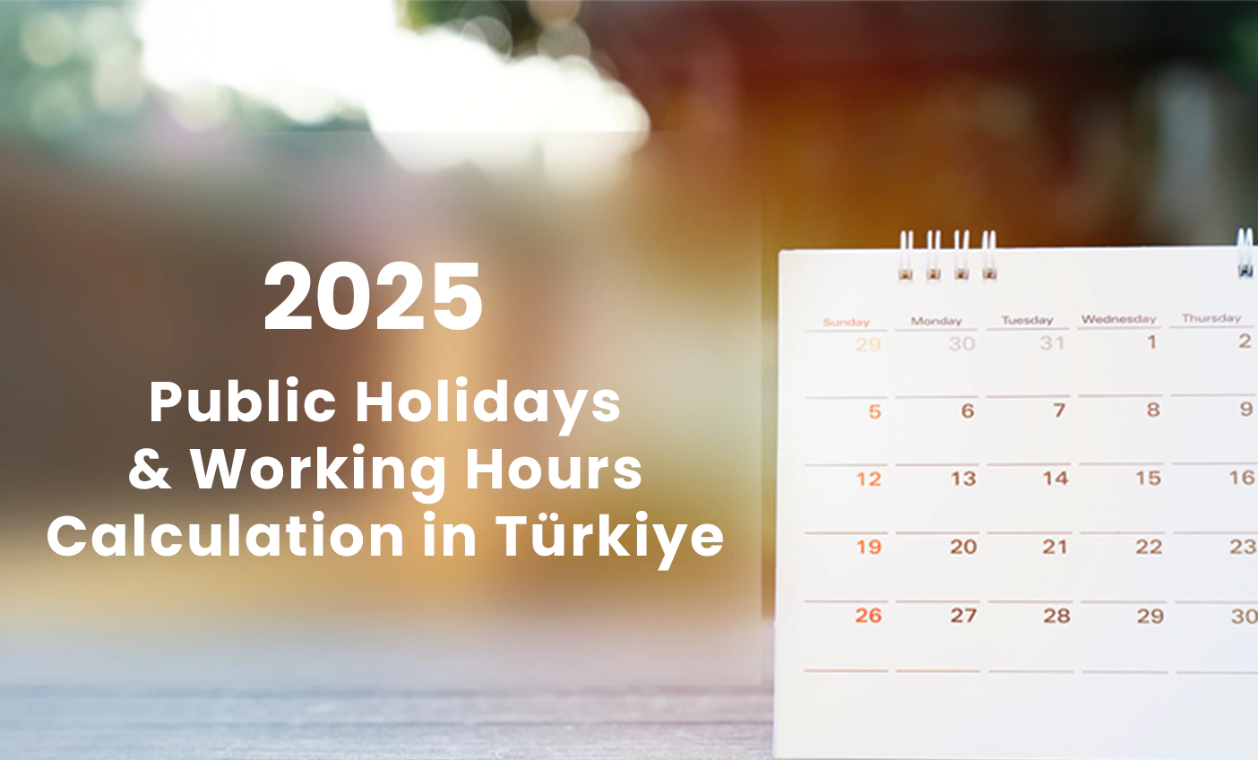 2025 Public Holidays and Working Hours Calculation in Türkiye